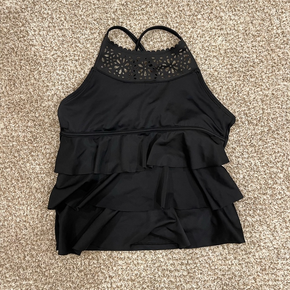 Justice Black Tankini Swimsuit Size 14